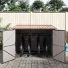 vidaXL Porta biciclette, 3 pezzi, marrone, 216 x 207 x 158 Anteprima dell’immagine prodotto 4