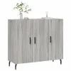 The Living Store Sideboard Grau Sonoma 90x34x80 cm Produktbild-Vorschau 3