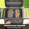 Outsunny Gasgrill 5 KW 2 Brenner BBQ Grillwagen Edelstahl Produktbild-Vorschau 4