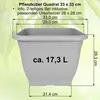 MePla - Set - Pflanzkübel Quadrat 33x33 + Untersetzer 28x28 Produktbild-Vorschau 2