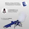 2x HVLP Spraypistole Lackierpistole Set Druckminderer Produktbild-Vorschau 3