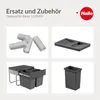 A collage of images showing different parts and accessories for a Hailo trash can system. Náhled obrázku produktu
