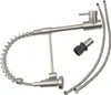 A kitchen faucet set with hoses and an adapter, laid out on a white background. Podgląd zdjęcia produktu