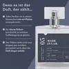 A perfume bottle with descriptive text on the left side. Podgląd zdjęcia produktu