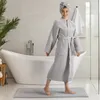 HOMELEVEL Pique Bademantel für Damen und Herren - Produktbild-Vorschau 3