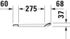 A technical drawing with dimensions for a product. Produktbild-Vorschau