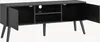 A dark gray TV stand with two doors open, revealing shelves and a cable management hole. Anteprima dell’immagine prodotto