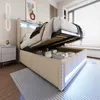 Polsterbett 180x200cm mit Stauraum, LED-Beleuchtung und Produktbild-Vorschau 7