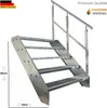 Mřížové ocelové příčkové schodiště 5 stupňů pozinkované + Náhled obrázku produktu 2