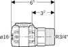 FlowFit-overgang AG SiBr d16-R3/4 ÜA Productafbeelding-voorbeeld 5