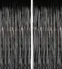 2 pièces Lametta Noir Rideau 1mx2.5m, fond scintillant Voir les images du produit 1