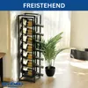 DanDiBo Weinregal Metall Schwarz Stehend Diamant 80 cm Produktbild-Vorschau 10