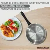 Batterie de cuisine 2 poêles 24/28 cm et couvercles, 3 Voir les images du produit 2