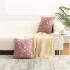 2er Set Plüsch Kissenbezug 45 x 45 cm Silber Schneeflocke Produktbild-Vorschau 3
