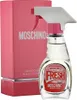 A pink box and a spray bottle of Moschino Pink Fresh Couture Eau de Toilette for women. Podgląd zdjęcia produktu