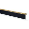 A black curtain rail with gold trim, shown from a diagonal angle against a white background. Podgląd zdjęcia produktu