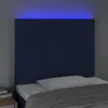 vidaXL LED Kopfteil Blau 90x5x118/128 cm Stoff -  Kopf- & Produktbild-Vorschau 9