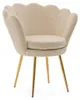 Beiger SHELL GOLD-Sessel mit goldfarbener Polsterung und Produktbild-Vorschau 3