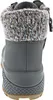 A back view of a gray boot with a knitted cuff. Anteprima dell’immagine prodotto