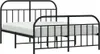 A black metal bed frame with a white mattress, shown from a side angle against a white background. Náhled obrázku produktu