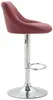 Barhocker Lazio Kunstleder chrom bordeauxrot Produktbild-Vorschau 4