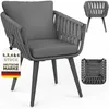 tillvex® Gartenstuhl 6er Set Wetterfest mit Armlehne | Produktbild-Vorschau 1