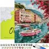 Malen nach Zahlen Erwachsene Landschaft Italien Hafen 50x40 Produktbild-Vorschau 1