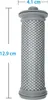A cylindrical filter with dimensions indicated by measurement lines and text. Produktbild-Vorschau