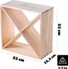KADAX Weinregal aus Holz, 52 x 25.5 x 52 cm, Natürlich, 1 Produktbild-Vorschau 3