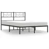 vidaXL Postel s čelem kovová černá 120x200 cm Náhled obrázku produktu 1