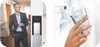 A split image showing a man in a suit by a water dispenser and a hand holding a glass of water. Náhled obrázku produktu