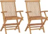 vidaXL Gartenstühle 2 Stk. Klappbar Massivholz Teak Produktbild-Vorschau 8