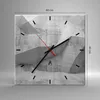 Wanduhr - Quadrat - Glasuhr - Beton Wand Grau - 40x40cm - Produktbild-Vorschau 3