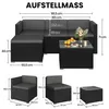 Yaheetech 5er Gartenmöbel Set Balkonmöbel aus Polyrattan Produktbild-Vorschau 7