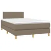 The Living Store Boxspringbett mit Matratze Taupe 120x200 Produktbild-Vorschau 3