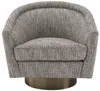 Casa Padrino Luxus Drehsessel Beige / Matt Gold 85 x 76 x Produktbild-Vorschau 2