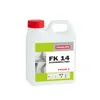 A white plastic bottle with a red cap, featuring a label with product information and images. Produktbild-Vorschau