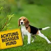 Achtung bissiger Hund Metallschild in gelb Warnschild Produktbild-Vorschau 5