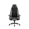A black and gray gaming chair is shown from the front on a white background. Anteprima dell’immagine prodotto