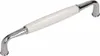 UP16 Griff, Chrom glänzend, Porzellan weiß, 128mm Produktbild-Vorschau 1