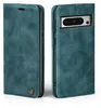 A teal flip-style phone case for a Google Pixel 8 Pro, shown from the front and back. Produktbild-Vorschau