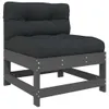 vidaXL 7-tlg. Garten-Lounge-Set mit Kissen Grau Massivholz Produktbild-Vorschau 4