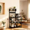 Scaffale da cucina Relaxdays con presa di corrente e porta Anteprima dell’immagine prodotto 2