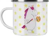 Mr. & Mrs. Panda Camping Emaille Tasse Einhorn Künstler - Produktbild-Vorschau 1