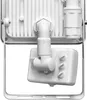 The back view of a white LED floodlight with a motion sensor attached. Produktbild-Vorschau