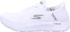 A side view of a white Skechers slip-on walking shoe. Voir les images du produit