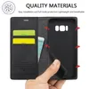 Galaxy S8 Plus Hülle, Standfunktion Kartenfach Wallet Leder Produktbild-Vorschau 5