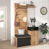 Garderoben-Set, mit 4 Kleiderhaken, Spiegel, Schuhschrank, Produktbild-Vorschau 8