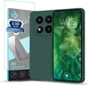 A smartphone case and screen protector are displayed next to a smartphone. Produktbild-Vorschau