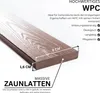 WPC Zaunlatten BRAUN 120 cm - 10 Stück Zaun Bretter für Produktbild-Vorschau 4